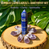 Σετ Lapis Lazuli 8 τεμαχίων + Αμέθυστος