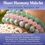 Σετ βραχιόλι Heart Harmony 3-PC Crystal Mala