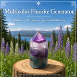 Générateur de fluorite multicolore (court et épais)