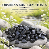 Mini pierres précieuses d'obsidienne (lot de 50 grammes / 1,7 oz)
