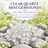 Mini pierres précieuses de quartz clair (lot de 50 grammes / 1,7 oz)
