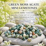 Μίνι πολύτιμοι λίθοι Green Moss Agate (50 γραμμάρια / 1,7 oz. Παρτίδα)