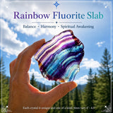 Rainbow Fluorite Gemstone Slab