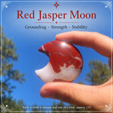 Red Jasper Crescent Moonstones