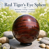 Rote Tigerauge-Kugel – mittelgroß