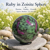 Ruby em Zoisite Sphere