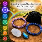 Third Eye Chakra Mala  Bracelet Set🌈