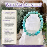 Mala Amazonite Bracelet With Velvet Pouch