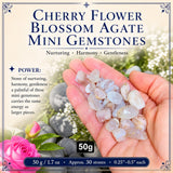 Cherry Flower Blossom Agate Mini ædelsten (50 gram / 1,7 oz. parti)