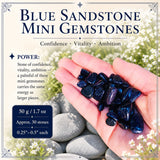 Blå sandsten mini ædelsten (50 gram / 1,7 oz. parti)