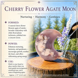 Cherry Flower Blossom Agate Crescent Moonstone