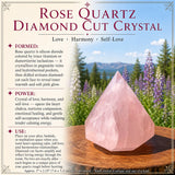 Rose Quartz diamantskåret krystal