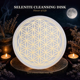 Disco di pulizia del fiore della vita di selenite