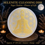 Seleniet Chakra Flower of Life Reinigingsschijf