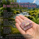Grov naturlig rubellit-turmalin