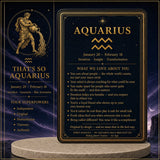 ♒ Aquarius - January 20th - February 18th Zodiac Astrology Bracelets Set