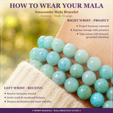 Mala Amazonite Bracelet With Velvet Pouch