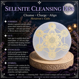 Selenite Metatrons Würfel-Reinigungsscheibe