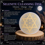 Selenite Davidsstjärna på Seed Life Cleansing Disk