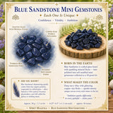Blå sandsten mini ædelsten (50 gram / 1,7 oz. parti)