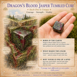 Cubo burattato diaspro sangue di drago