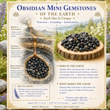 Mini pierres précieuses d'obsidienne (lot de 50 grammes / 1,7 oz)
