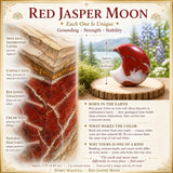 Red Jasper Crescent Moonstones