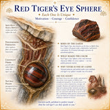 Rote Tigerauge-Kugel – mittelgroß