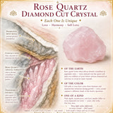 Rose Quartz diamantskåret krystal