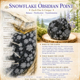Ponto de Obsidiana Floco de Neve