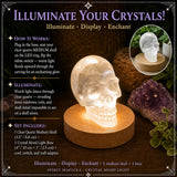 Luz ambiente de cristal (crânio de quartzo médio)