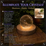 Crystal Mood Light (esfera de quartzo esfumaçado-médio)