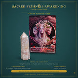 🌙 Σετ Sacred Feminine Awakening Oracle Deck & 13 Crystal Altar Set