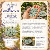 Prehnite med turmalin mini ædelsten (50 gram / 1,7 oz. parti)