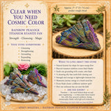Rainbow Peacock Titanium Kyanite Fan