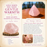 Rose Quartz diamantskåret krystal