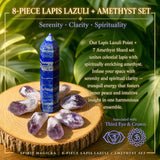 Σετ Lapis Lazuli 8 τεμαχίων + Αμέθυστος