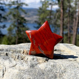 Red Jasper Star + Crescent Moon Set
