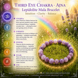 Conjunto de chakra com pulseira Mala Bead de 7 peças (uma pulseira para cada chakra)