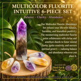 Ensemble intuitif de 6 pièces en fluorite multicolore
