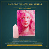 🌙 Σετ Sacred Feminine Awakening Oracle Deck & 13 Crystal Altar Set