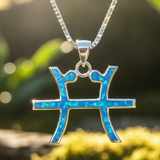 ♓ Pisces Opal Zodiac Necklace – February 19 to March 20
