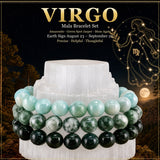 ♍ Virgo - August 23rd - September 22nd - Zodiac Astrology Crystal Bracelets Set