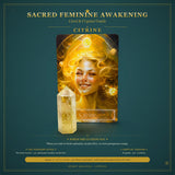 🌙 Σετ Sacred Feminine Awakening Oracle Deck & 13 Crystal Altar Set