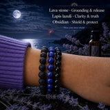 Κολιέ μενταγιόν Z ARRON DESIGN Serenity Moonstone από χάλκινο σύρμα