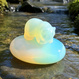 Opalite Peace Bear & Palmstone Set