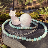 Z ARRON DESIGN Colar com pingente de fio de cobre Serenity Moonstone