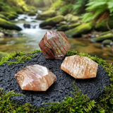 Rutilated Copper Banded Quartz Sacred Geometry Faceted Crystal