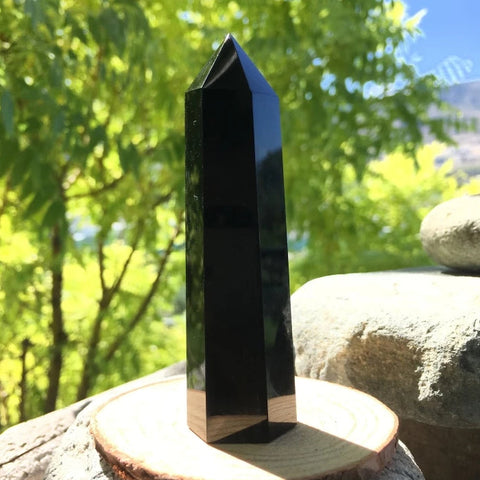 $5 Obsidian Stone Point - 1-dags-KUN PROMO