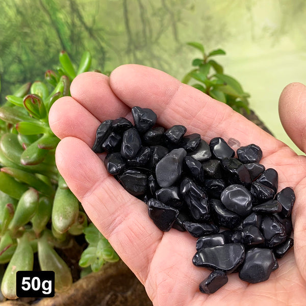 Mini piedras preciosas de obsidiana (lote de 50 gramos/1,7 oz)